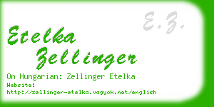 etelka zellinger business card